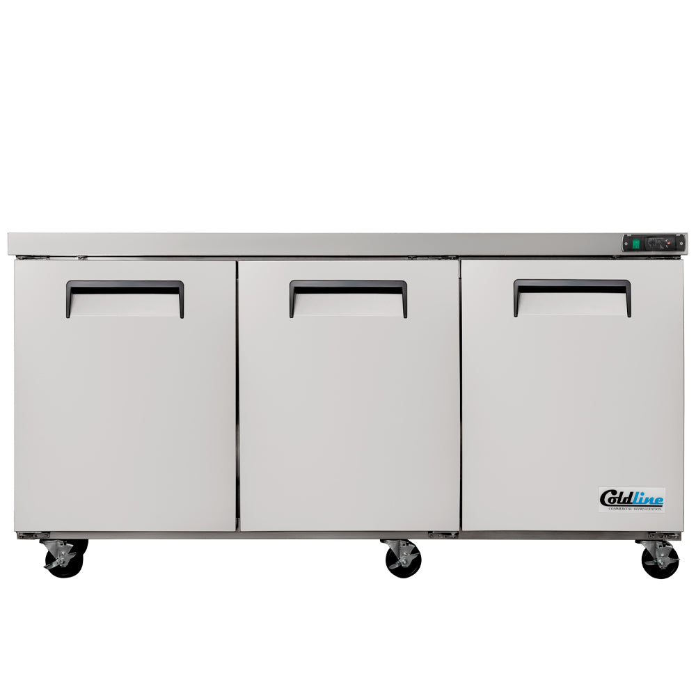 Coldline UCN-72R 72" Narrow Depth Undercounter Worktop Refrigerator