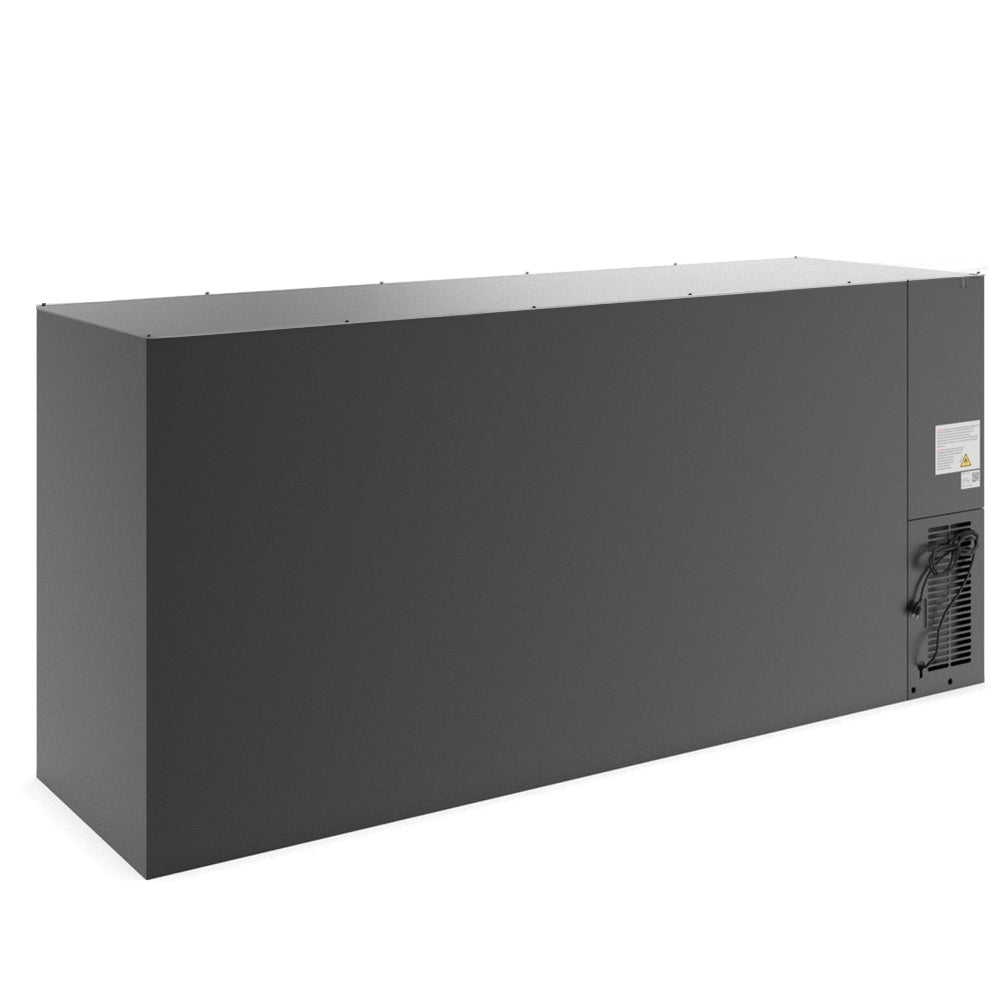 Coldline CBB-72-T 72" Underbar Height Swing Solid Door Back Bar Cooler, Black