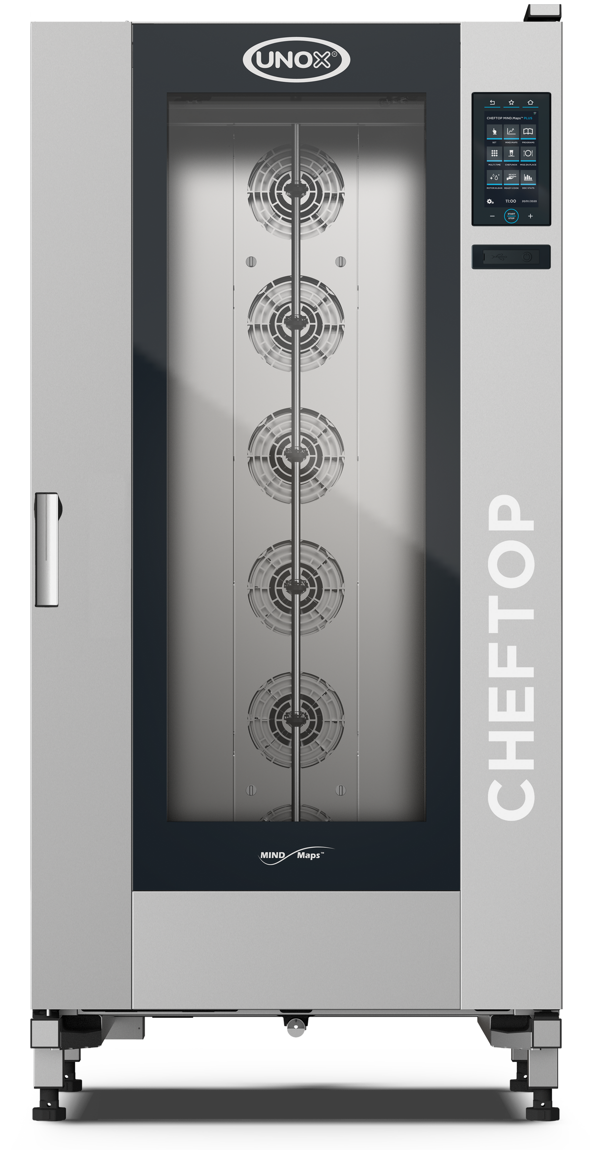 UNOX XAVL-2021-NPLS CHEFTOP MIND.Maps PLUS BIG 20 GN 2/1 or 20 Full-Size Gas Combi Oven