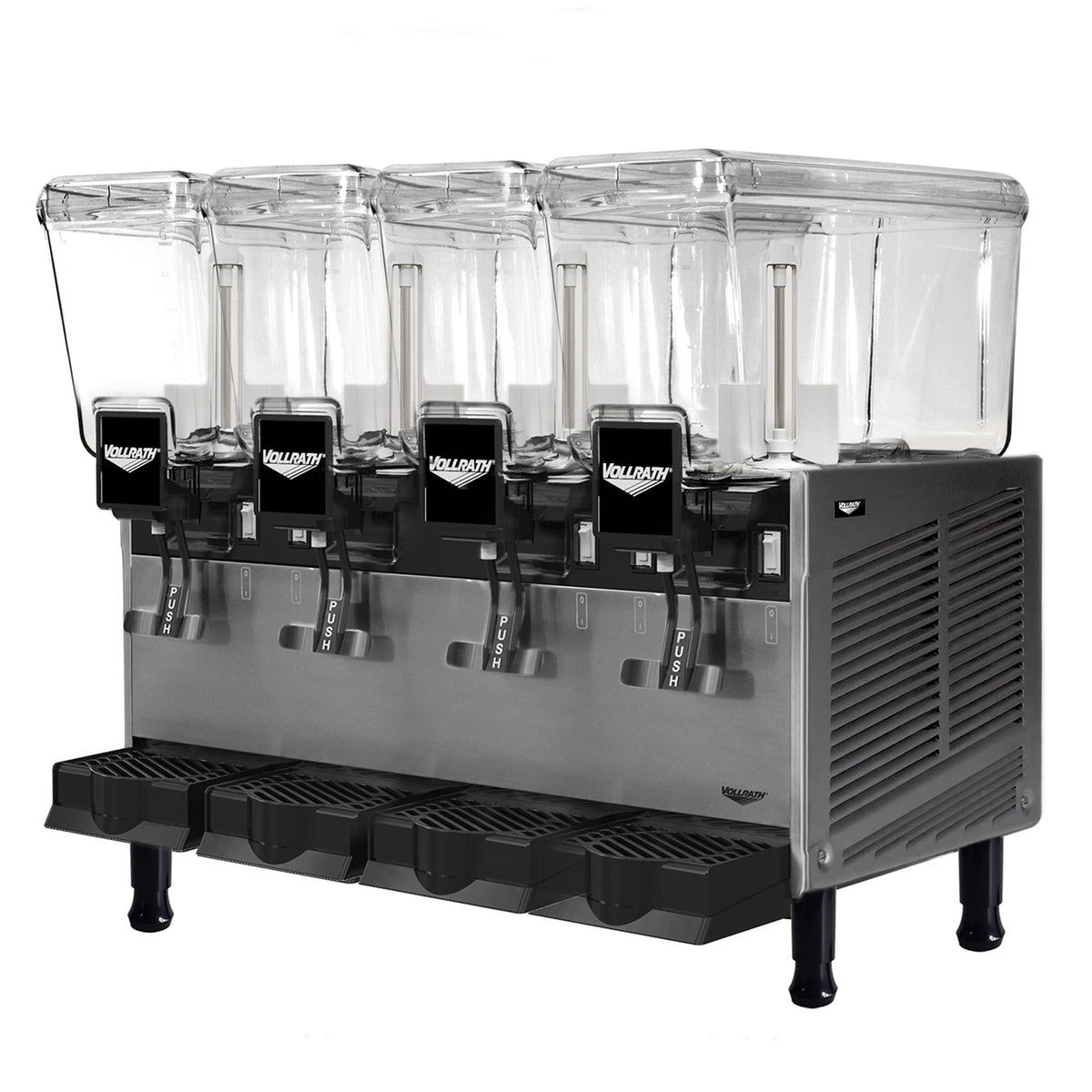 Vollrath VBBD4-37-S Beverage Dispenser with 4 Bowls / Paddle Type - 3.2 Gal (each) - (2) 1830 Btu