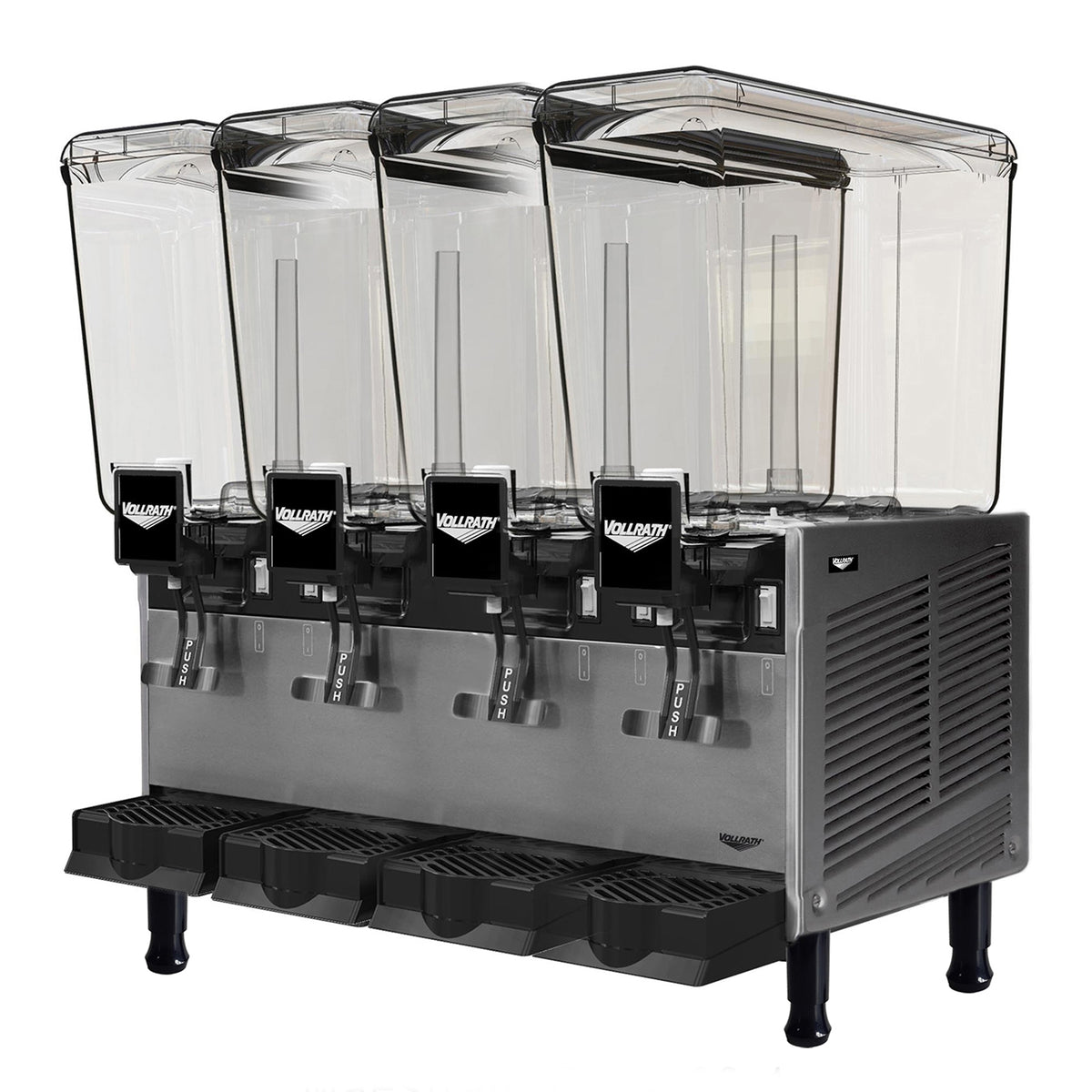 Vollrath VBBE4-37-F Beverage Dispenser with 4 Bowls / Spray Type - 5.3 Gal (each) - (2) 1830 Btu