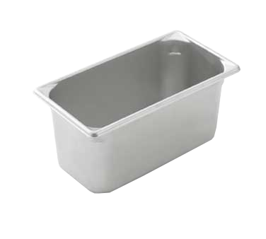 Vollrath 30362 Super Pan, 1/3 Size 6" Deep 6.1 Qt, 22-Gauge Stainless Steel, Corners, Certified, USA — Case of 6 pieces
