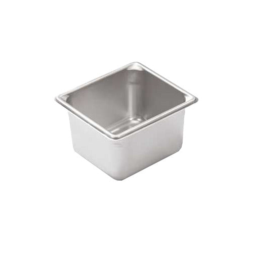 Vollrath 30642 Super Pan V Food Pan, 1/6 Size, 4" Deep, 1.8 Qt, 22 Gauge, 300 Stainless Steel — Case of 6 pieces