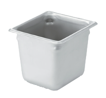 Vollrath 30662 Super Pan V 1/6 Steam Table Pan, 6" Deep, 2.7 Qt, 22-Gauge Steel, Anti-Jamming — Case of 6 pieces