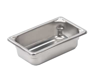 Vollrath 30922 Super Pan V Food Pan, 1/9 Size 2" Deep 0.6 Qt, 22-Gauge Steel, NSF, USA, Warranty — Case of 6 pieces