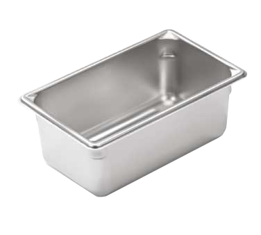 Vollrath 30942 Pan V Food, 1/9 Size 4" Deep 1.1 Qt, 22-Gauge Steel, NSF, USA - 1/Each — Case of 6 pieces