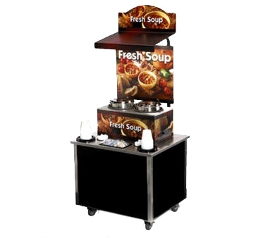 Vollrath 3702803 Cayenne Soup Kiosk-Free Standing Merchandiser with Country Kitchen Graphics