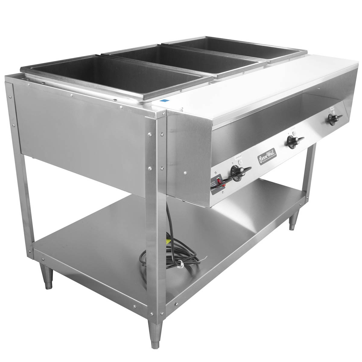 Vollrath 38003 46" Servewell Electric (3) Sealed Well Hot Food Table