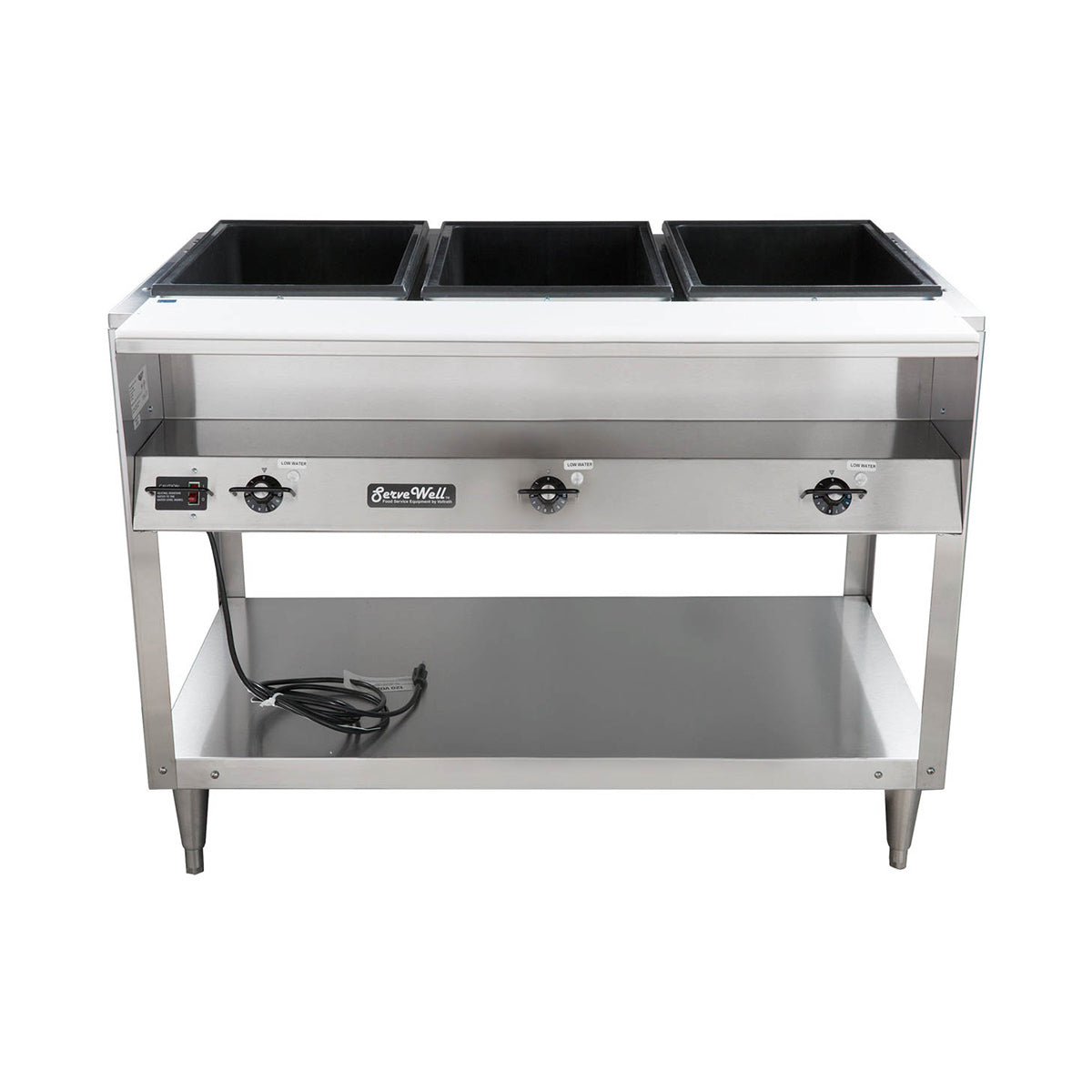 Vollrath 38003 46" Servewell Electric (3) Sealed Well Hot Food Table