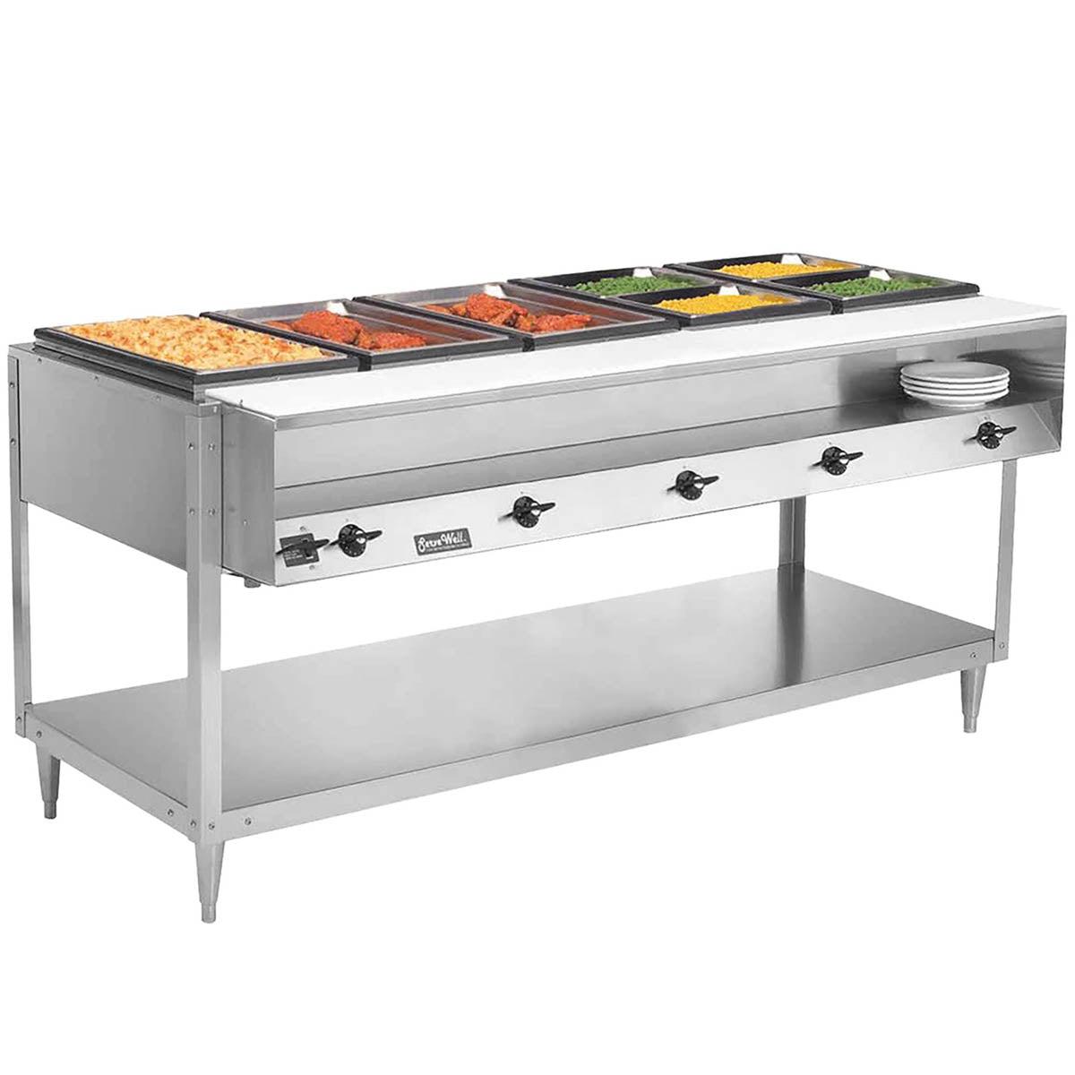 Vollrath 38105 76" Servewell Electric (5) Sealed Well Hot Food Table