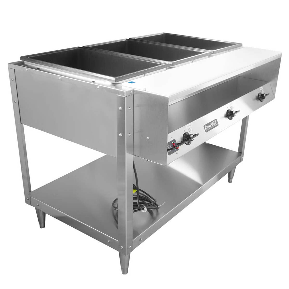 Vollrath 38117 46" Servewell Electric (3) Sealed Well Hot Food Table