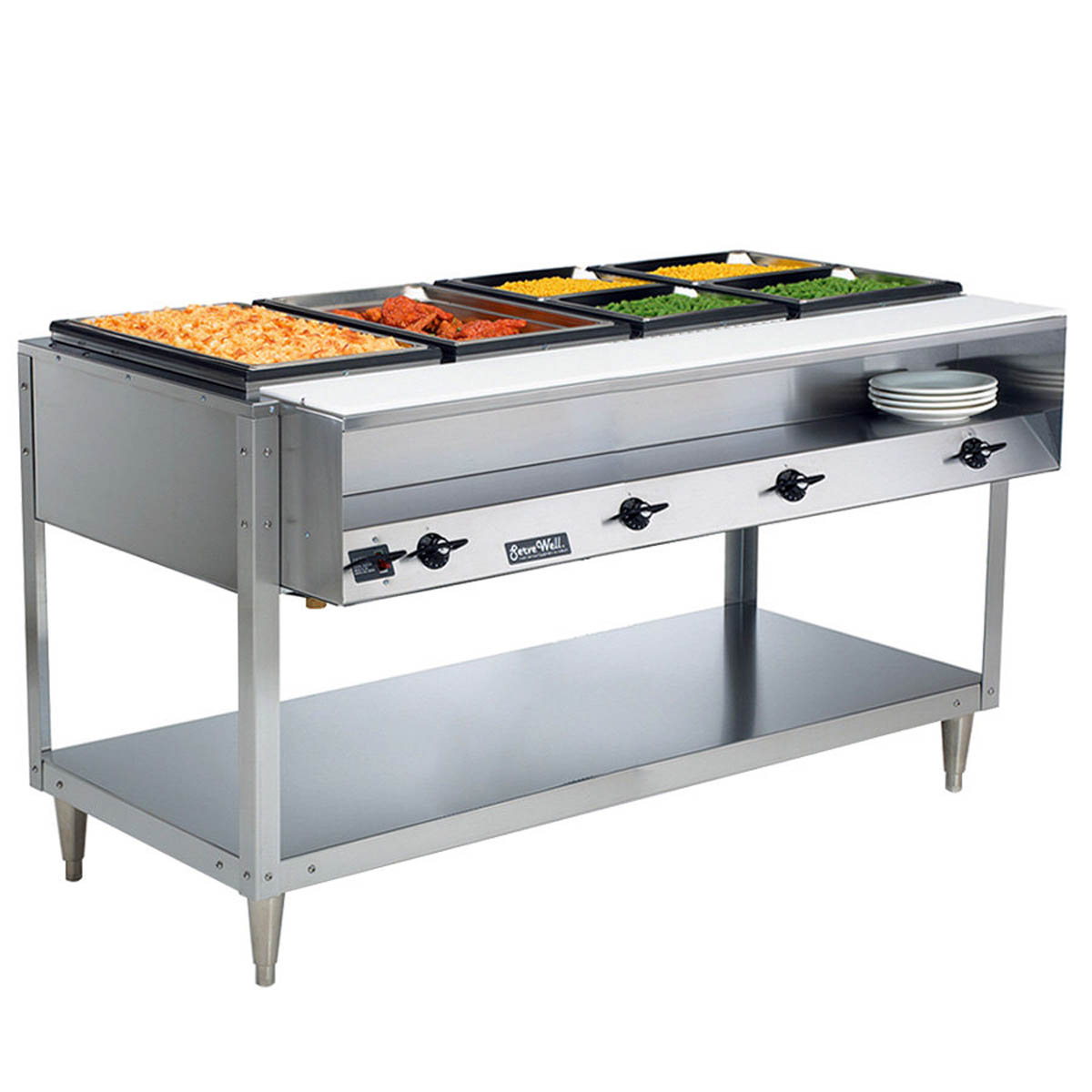 Vollrath 38118 61" Servewell Electric (4) Sealed Well Hot Food Table