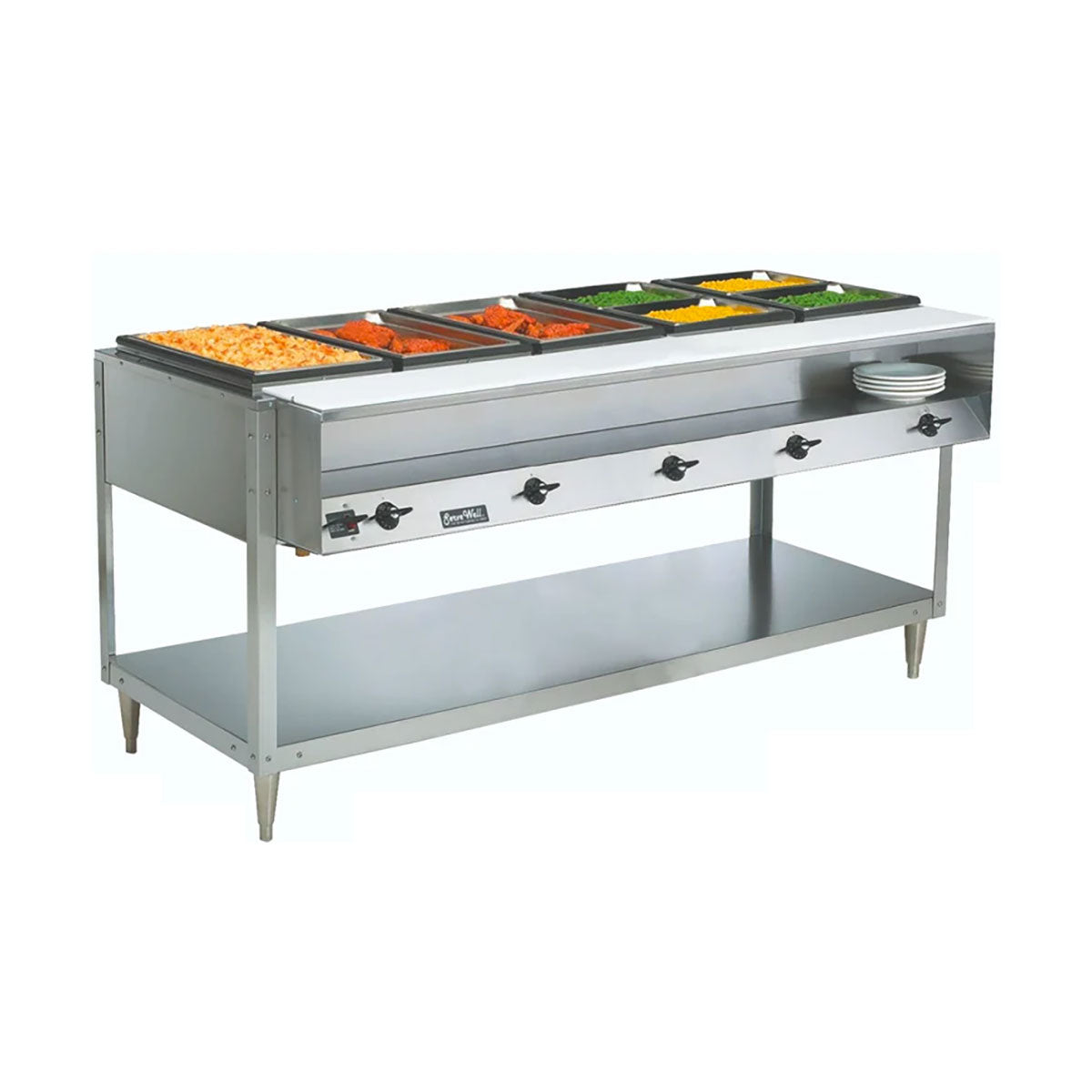 Vollrath 38119 76" Servewell Electric (5) Sealed Well Hot Food Table