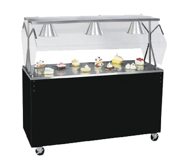 Vollrath 3870560 60" 2-Series Affordable Portable Utility Station, Buffet Style Breath Guard w/ Lights