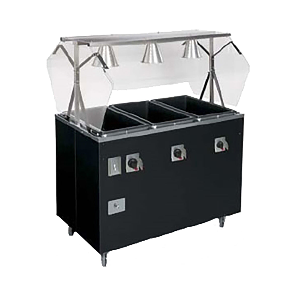 Vollrath 38707464 46" 2-Series Affordable Portable (3) Open Well Hot Food Station