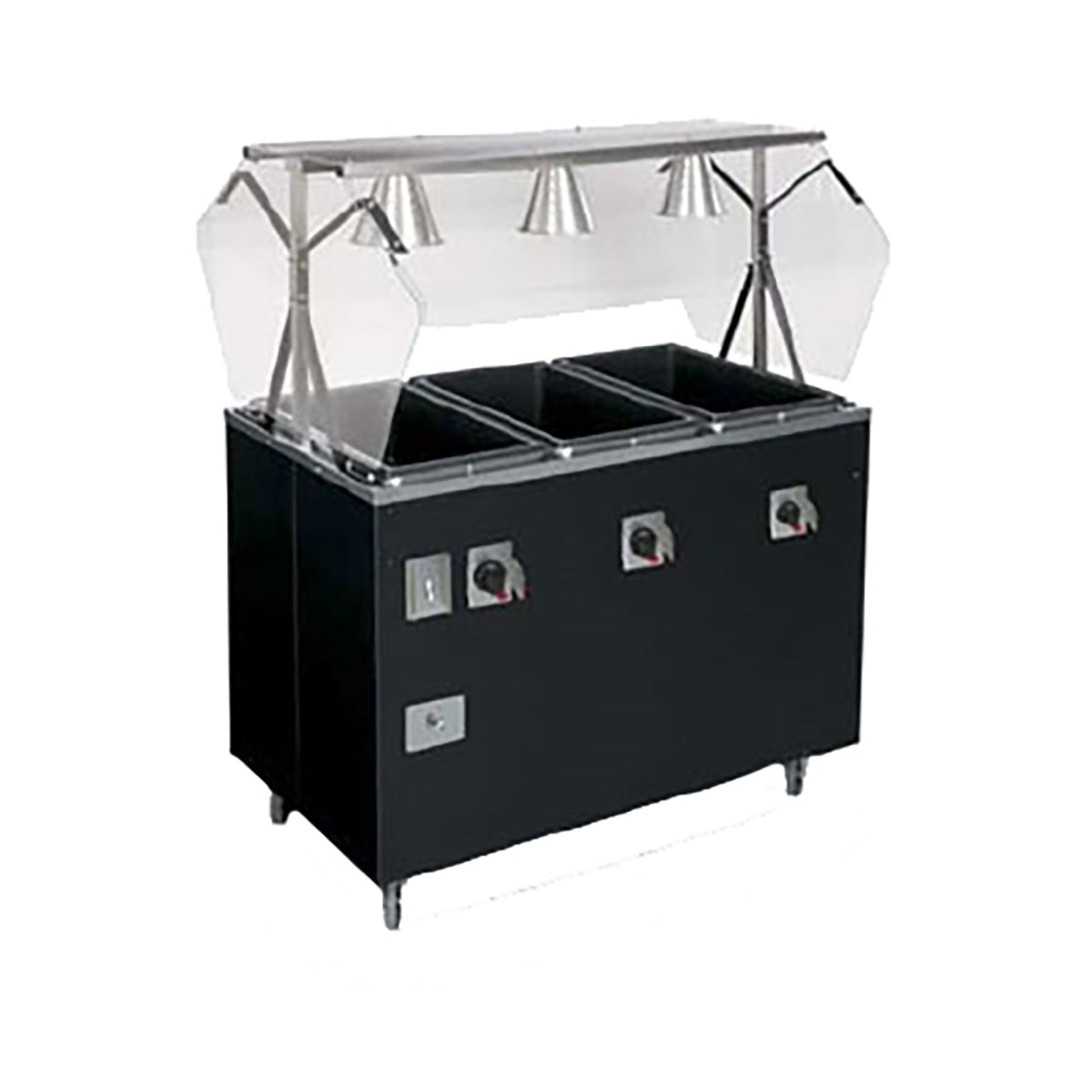 Vollrath 38708464 46" 2-Series Affordable Portable (3) Open Well Hot Food Station