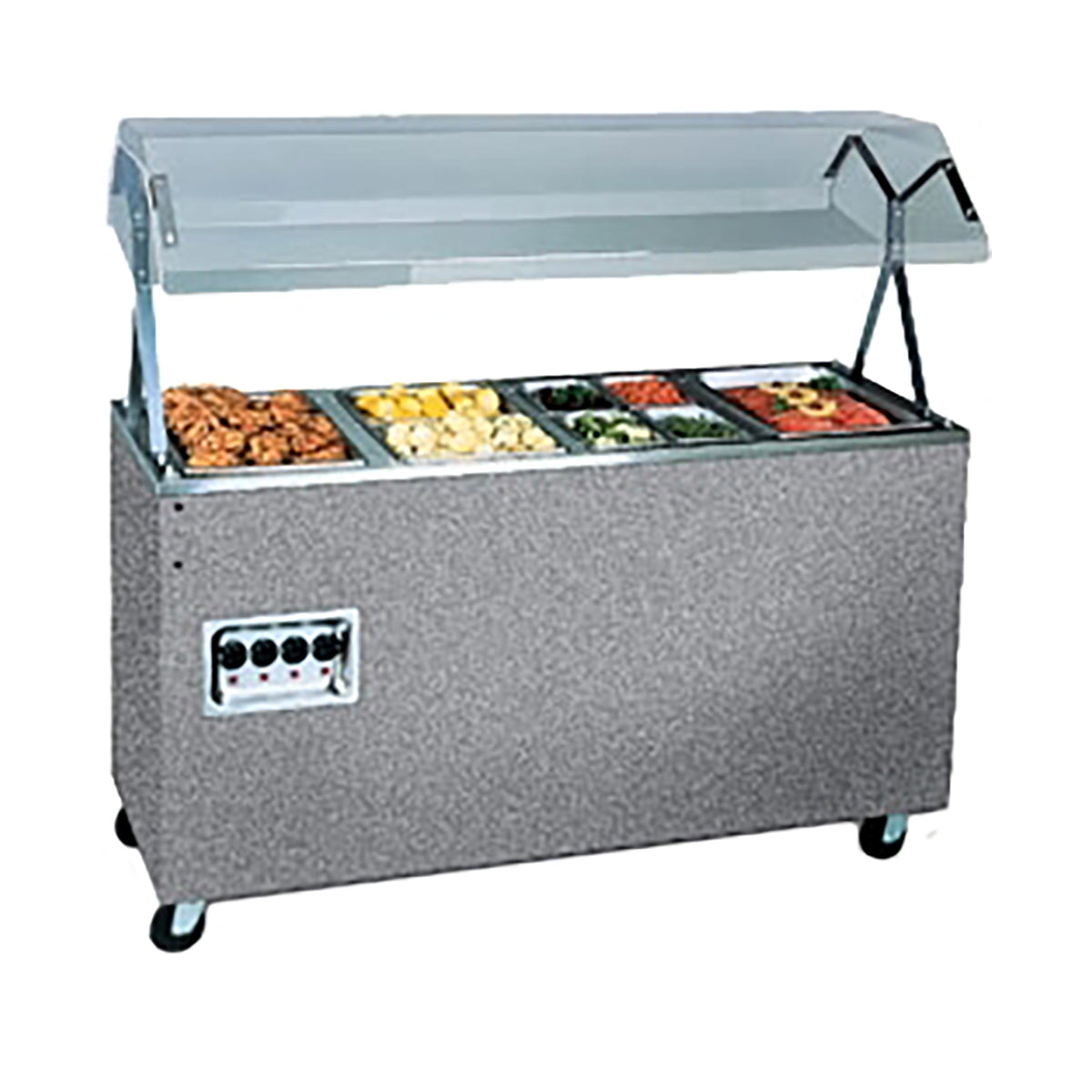 Vollrath 387322 60" 2-Series Affordable Portable (4) Open Well Hot Food Station