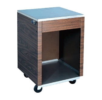 Vollrath 38760 2-Series Portable Cashier Station, 24"W x 24"D x 35"H, Stainless Steel, Cherry Woodgrain Finish