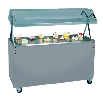 Vollrath 38766 60" 2-Series Affordable Portable Utility Station w/ Buffet Style Breath Guard