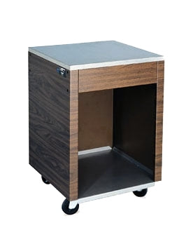 Vollrath 38905 2-Series Cashier Station, 24"W x 24"D x 35"H, Stainless Steel Top, Walnut Finish