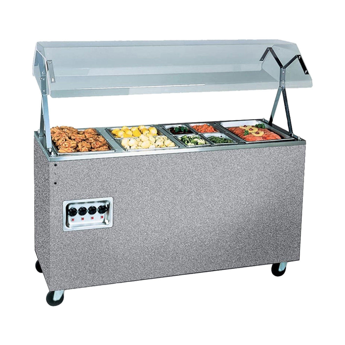 Vollrath 38945604 60" 2-Series Affordable Portable (4) Open Well Hot Food Station