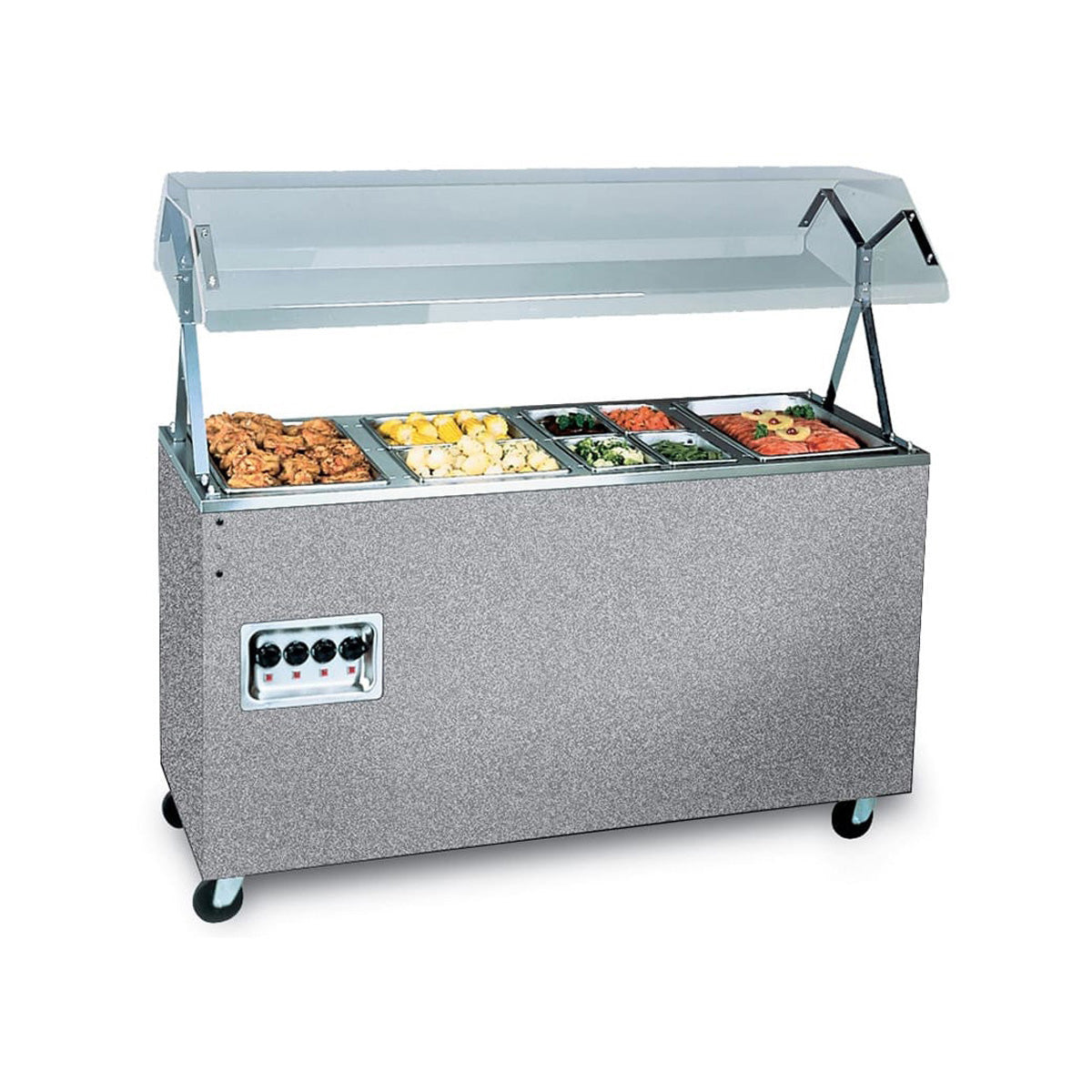Vollrath 38947604 60" 2-Series Affordable Portable (4) Open Well Hot Food Station