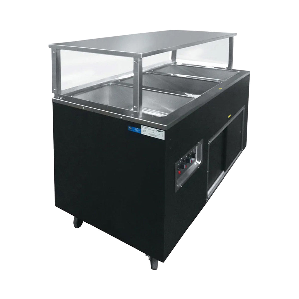 Vollrath 39727A 46" 2-Series Affordable Portable (3) Open Well Hot Food Station