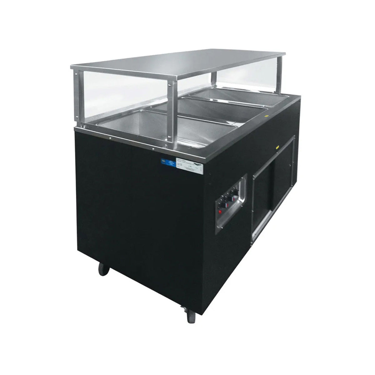 Vollrath 39728 46" 2-Series Affordable Portable (3) Open Well Hot Food Station