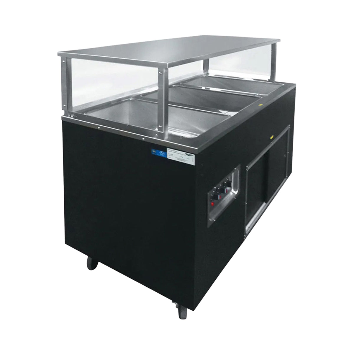 Vollrath 39728A 46" 2-Series Affordable Portable (3) Open Well Hot Food Station