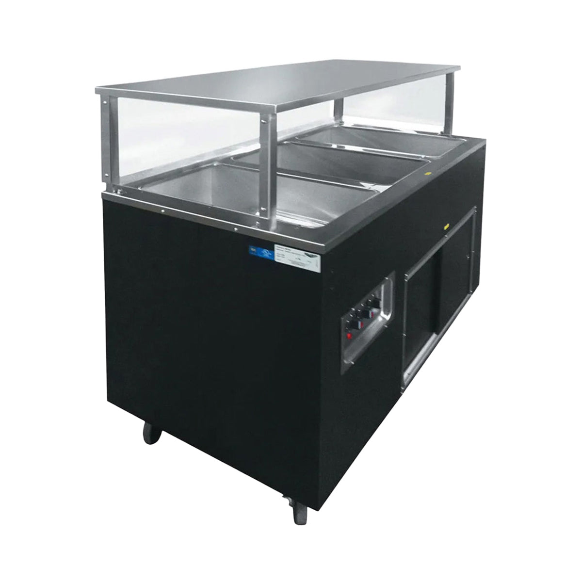 Vollrath 39767 46" 2-Series Affordable Portable Hot Food Station, (3) Pan Capacity
