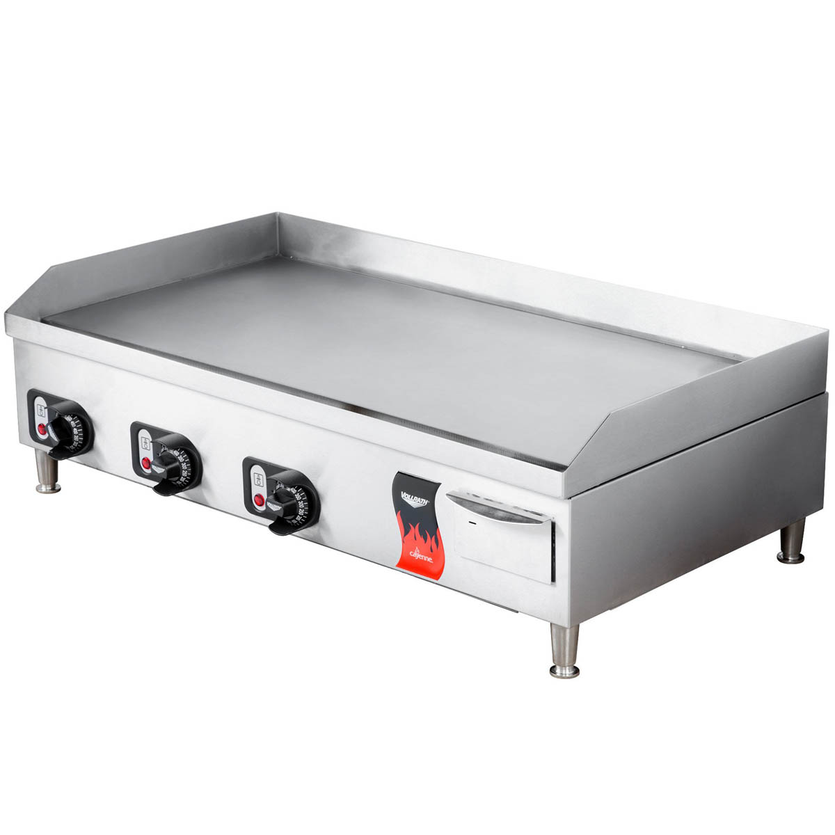 Vollrath 40717 36" Countertop Electric Griddle with 36" x 16.5" Surface, Thermostatic Controls, 220v/1ph