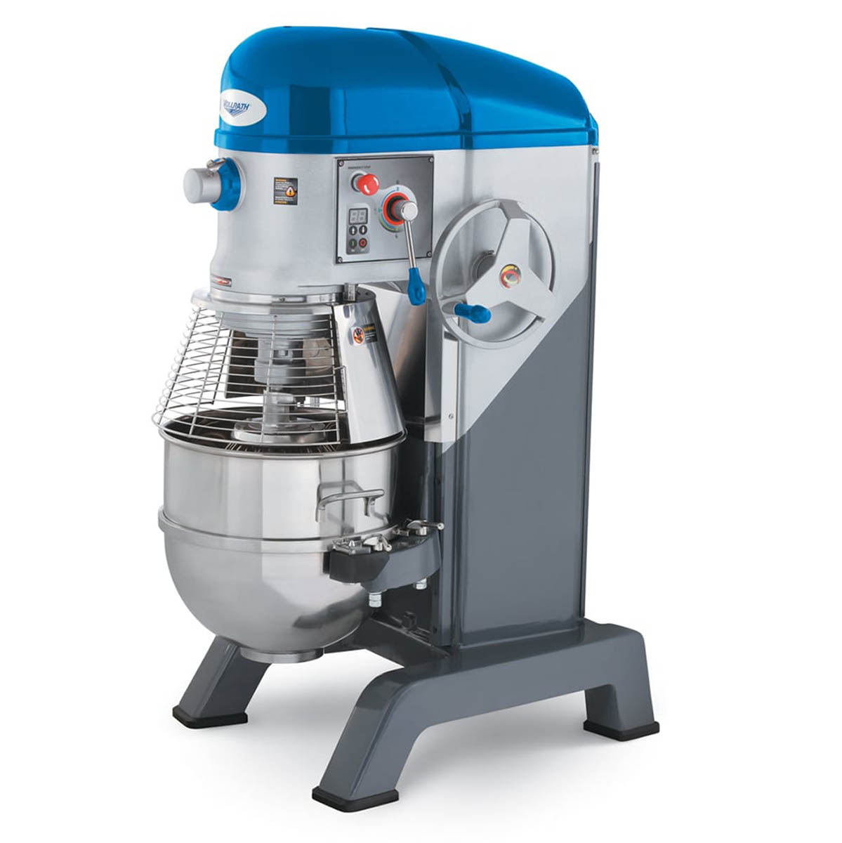 Vollrath 40760 Floor Model 60 qt Planetary Mixer w/ Timer, Guard and Standard Attachments, #12 Hub, 3-Speed, 2 hp