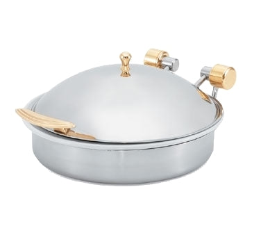 Vollrath 46121 Intrigue Solid Top Induction Chafer 6-Qt 5.8 L 18/8 SS Cover 45/90° 15-1/2"x3-5/32"