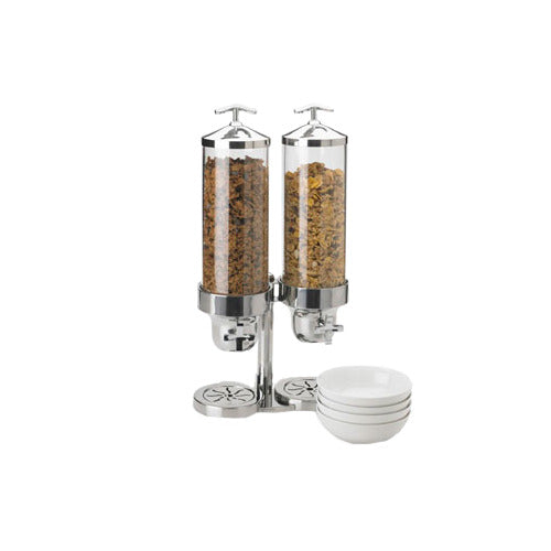 Vollrath 4635210 Somerville Double Cereal Dispenser, Countertop, 4-Qt (Each) Steel Mirror