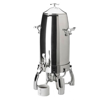 Vollrath 4635510 Somerville Coffee Urn, 5-Gallon Steel, 13" L x 13-1/2" W x 27⅜" H, Legs, Fuel/Heater