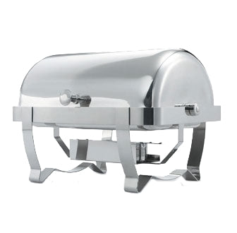 Vollrath 46520 Orion Chafers 9-Qt 18-10 SS,90° Cover Water/Food Pans,2 Fuel Holders25"Wx16"Dx17"H