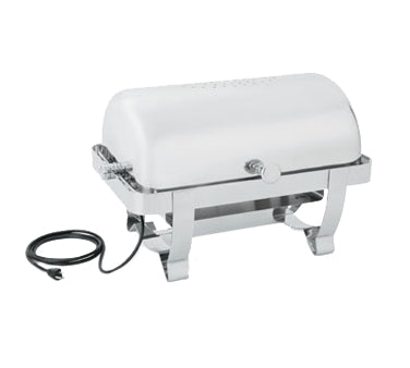 Vollrath 46529 Orion Roll Top Chafer, 9-Qt Stainless, 120V 450W PTC Heater 17x25x16" Stand/Pans