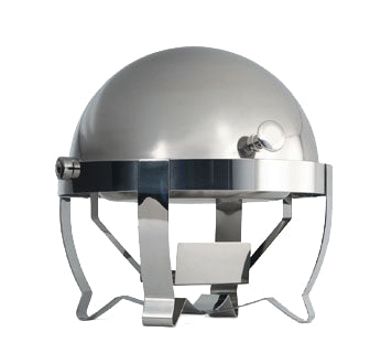 Vollrath 46530 Orion Chafer, 6 Qt, 18-10 Stainless Mirror, 90° Cover, 18-1/2" H x 18" W - Imported