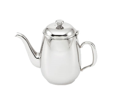 Vollrath 46594 Orion Coffee Server, 20 Oz (.60L) 5-1/8"H, 304 SS, Mirror/Satin Finish, Gooseneck, Lid