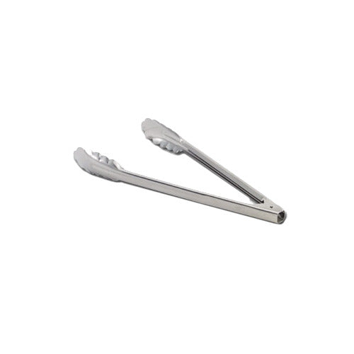 Vollrath 47007 Economy Utility Tongs, 7" Stainless Steel, Non-Coated Handle, 24-Gauge, 3-9" Range — Case of 12 pieces