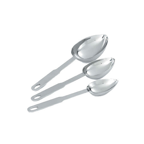 Vollrath 47054 Measuring Scoop/Cup Set, 1/8, 1/4, 1/2-Cup, Oval, 304 Stainless Steel, One-Piece — Case of 5 sets