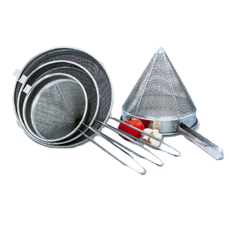 Vollrath 47178 Cap Strainer, 12" Diameter x 12" Deep, 3/32" Mesh, Stainless Steel Handle, Bowl Clip — Case of 6 pieces