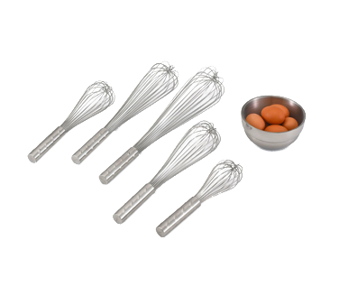 Vollrath 47255 Piano Whip - 10" Stainless Steel, 4-5/8" Comfort-Nub Handle, Welded Wire, NSF — Case of 12 pieces