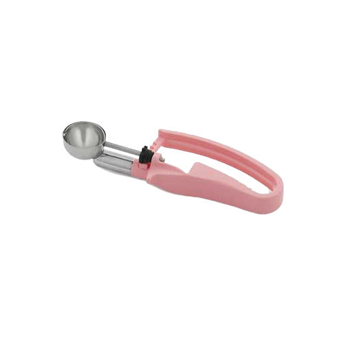 Vollrath 47402 Disher, .54 oz, Size 60 (1-3/8" Dia.), Stainless Steel, Pink Plastic Handle — Case of 12 pieces