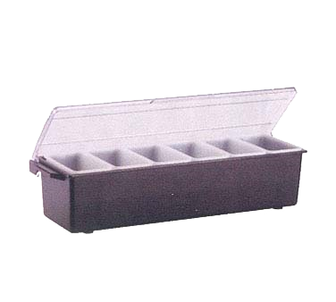 Vollrath 4743-06 Kondi-Keeper 6-Pint Condiment Dispenser, 18" x 6" x 3-3/4", Black Plastic, NSF