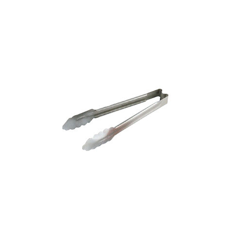 Vollrath 4781610 Utility Tongs, 16" (40.6 cm), Scalloped Teeth, Stainless Steel, Dishwasher Safe, Heavy Duty — Case of 12 pieces