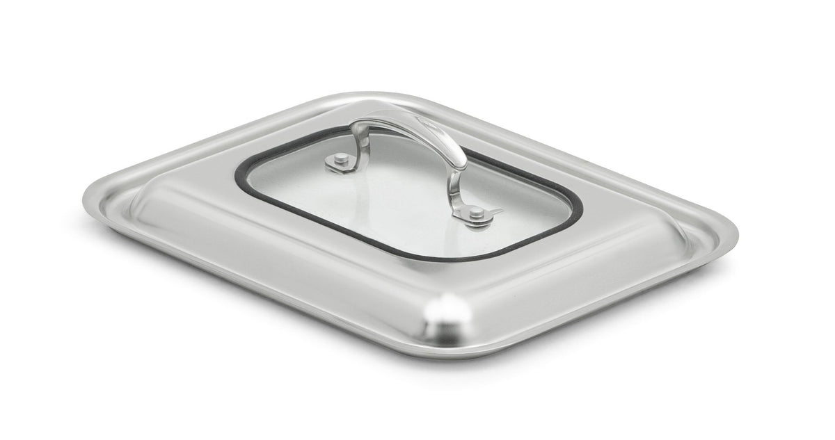 Vollrath 49434C Miramar Lid, 11-9/16" x 9-1/4" x 2-1/2", Rectangular Stainless Steel