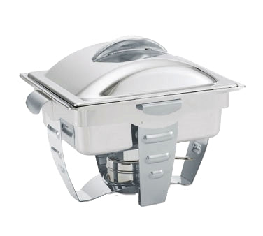 Vollrath 49529 Maximillian Steel 18/8 Half-Size Chafer, 4.1 Quart, 15-27/32" x 11-5/8" x 12-3/16"