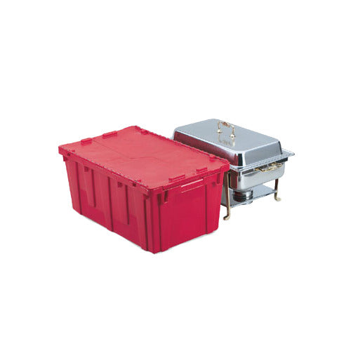Vollrath 52645 Tote 'N Store Chafer Box, Red, 25-1/8" x 15-1/2" x 11-5/8", Polyethylene — Case of 3 pieces