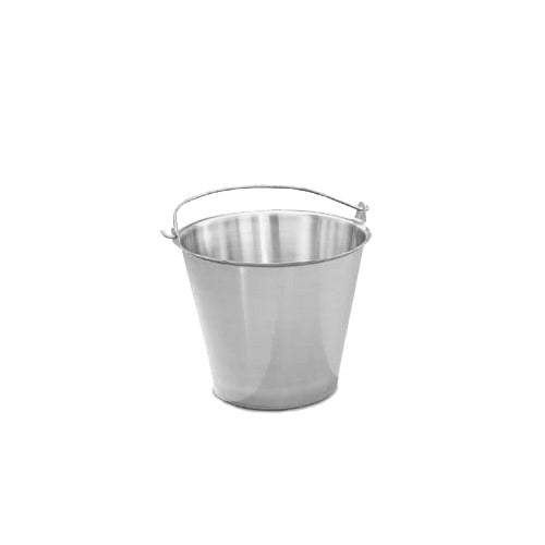 Vollrath 58200 Pail, 23 Quart Tapered Stainless, 14 7/8" Top Dia., 11 7/8" Height, with Handle — Case of 3 pieces